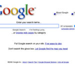 2000年代初頭のGoogle.com