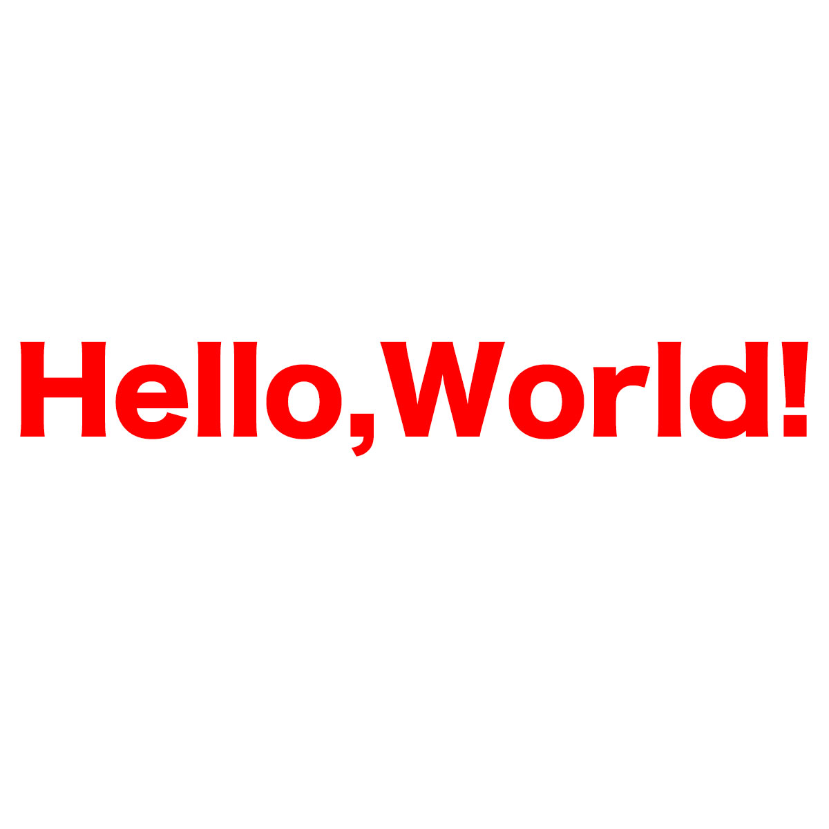 Hello, World!